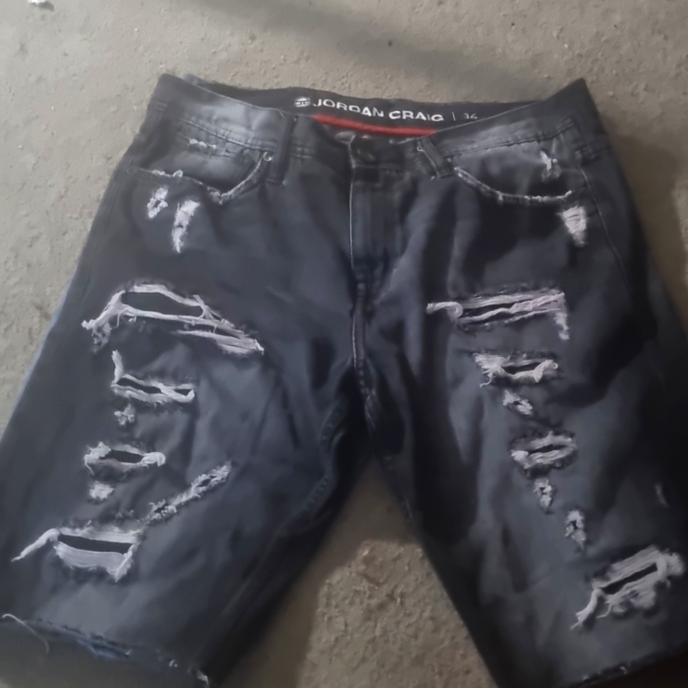 Ripped jeans shorts